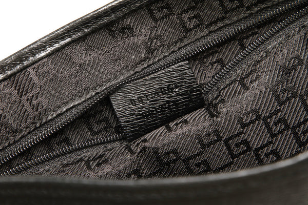 グッチ バンブー 001・4061 ブラック 黒 レザー ショルダーバッグ レディース GUCCI 中古
