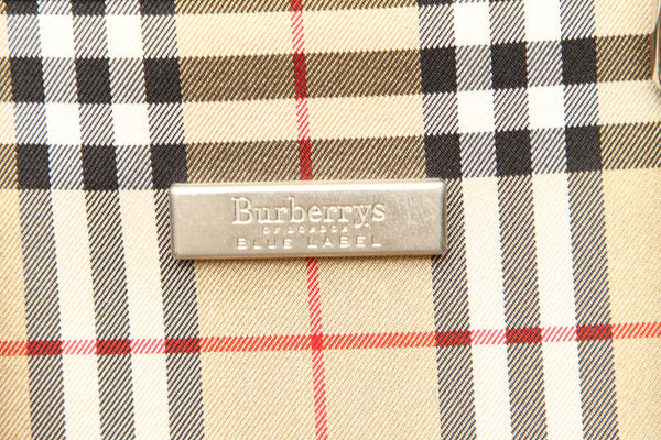 バーバリー ノバチェック ベージュ キャンバス ハンドバッグ  BURBERRY 中古
