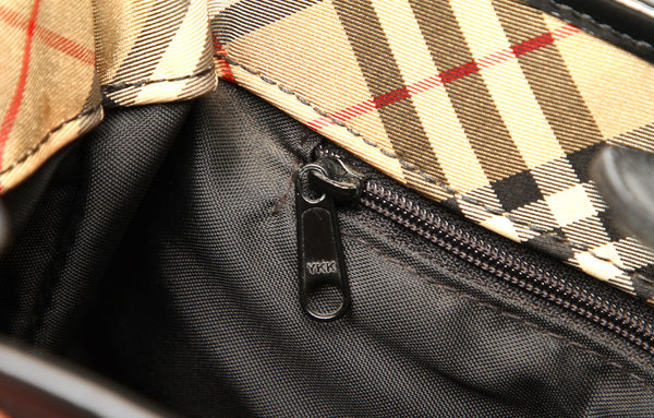 バーバリー ノバチェック ベージュ キャンバス ハンドバッグ  BURBERRY 中古