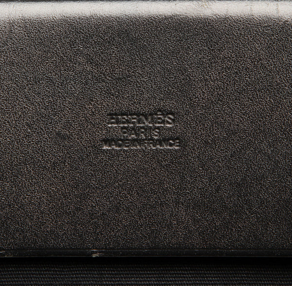 エルメス エール カバス ブラック キャンバス レザー ショルダーバッグ ユニセックス HERMES □F刻印 中古