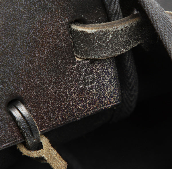 エルメス エール カバス ブラック キャンバス レザー ショルダーバッグ ユニセックス HERMES □F刻印 中古