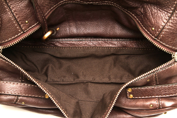 クロエ パディントン ブラウン 茶 レザー トートバッグ レディース Chloe 中古