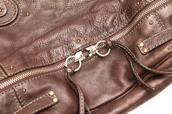 クロエ パディントン ブラウン 茶 レザー トートバッグ レディース Chloe 中古