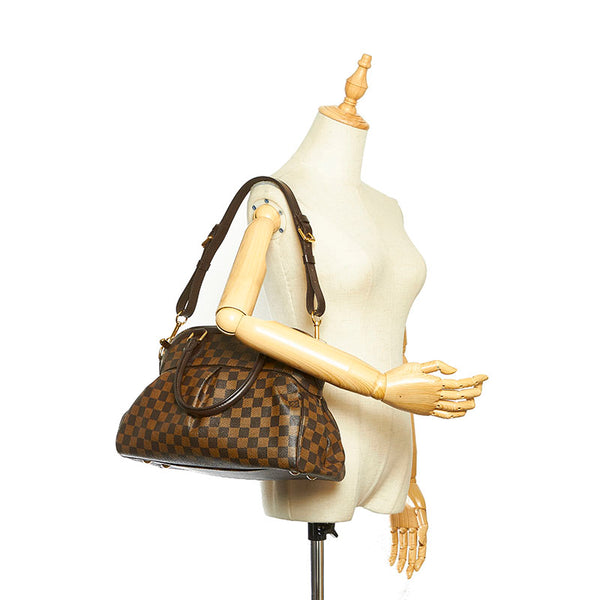 ルイ ヴィトン ダミエ トレヴィ PM N51997 ブラウン PVC レザー ハンドバッグ ショルダーバッグ 2WAY レディース LOUIS VUITTON 中古