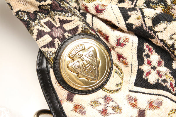 グッチ ヒステリア 203486 ピンクベージュ キャンバス ハンドバッグ ショルダーバッグ 2WAY レディース GUCCI 中古