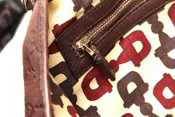 グッチ グッチシマ 162900 ブラウン 茶 レザー ショルダーバッグ レディース GUCCI 中古