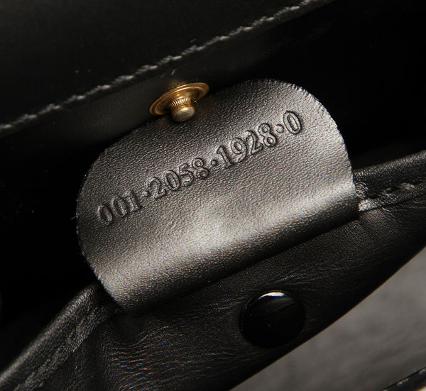 グッチ 001・2058 ブラック 黒 レザー ハンドバッグ GUCCI レディース 中古