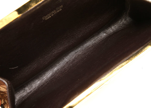 ディオール トロッター ブラウン 茶 キャンバス ポーチ レディース Dior 中古