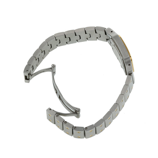 カルティエ サントスガルベSM W20012C4 シルバー ゴールド スティール K18YG イエローゴールド 腕時計 レディース CARTIER スイス製クオーツ ホワイト文字盤 【中古】