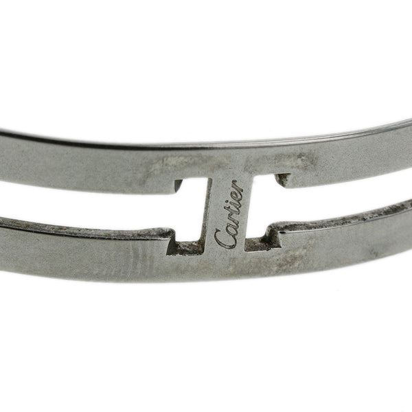 カルティエ サントスガルベSM W20012C4 シルバー ゴールド スティール K18YG イエローゴールド 腕時計 レディース CARTIER スイス製クオーツ ホワイト文字盤 【中古】