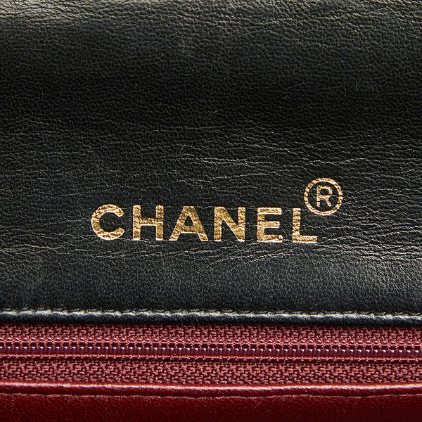 シャネル ミニマトラッセ ブラック ラムスキン チェーン ショルダーバッグ レディース CHANEL 中古