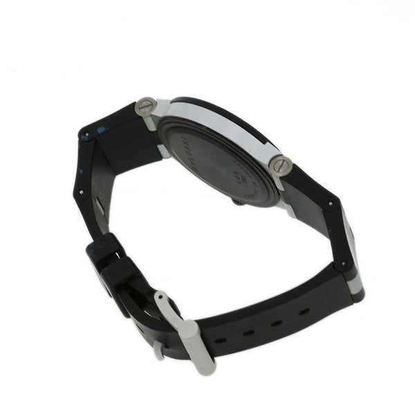 ブルガリ アルミニウム AL38TA シルバーグレー ブラック アルミ ラバー 腕時計 メンズ BVLGARI 自動巻き シルバーグレー文字盤 【中古】