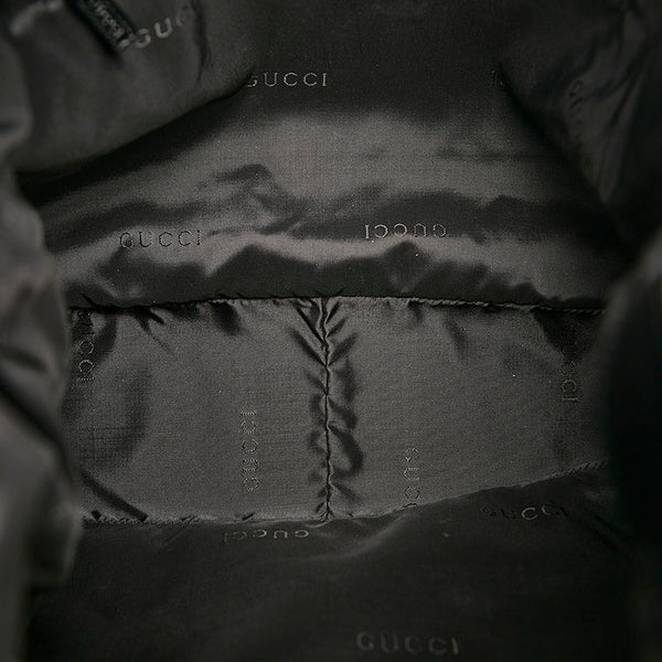 グッチ バンブー ハンドバッグ ショルダーバッグ 2WAY 001 1577 ブラック キャンバス レザー レディース GUCCI 【中古】