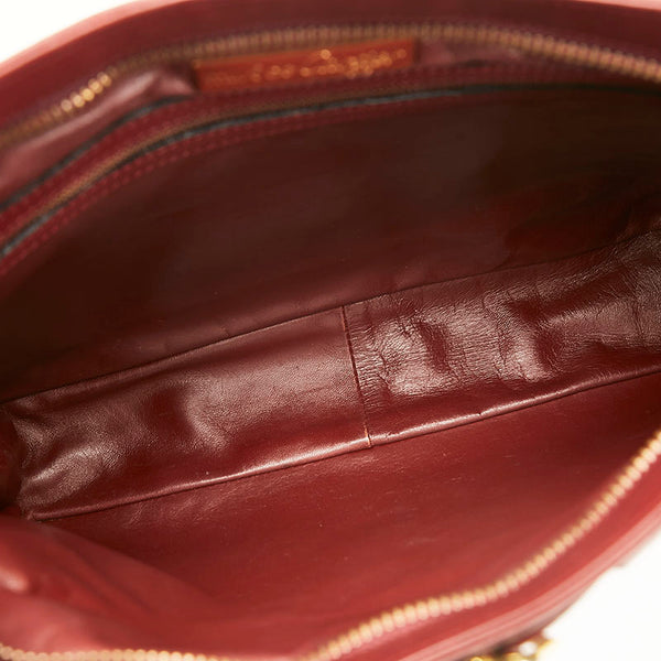 カルティエ マスト 斜め掛け ショルダーバッグ ワインレッド レザー レディース CARTIER 【中古】