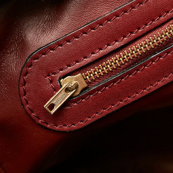 カルティエ マスト 斜め掛け ショルダーバッグ ワインレッド レザー レディース CARTIER 【中古】