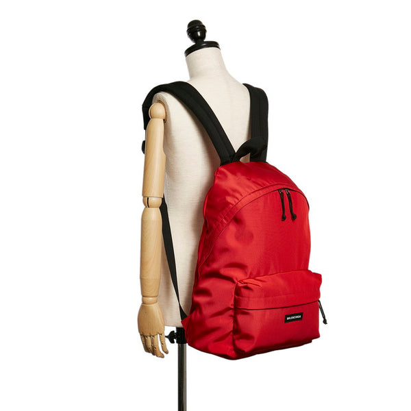 バレンシアガ エクスプローラー リュック・デイパック 503221 レッド ナイロン キャンバス メンズ BALENCIAGA 【中古】