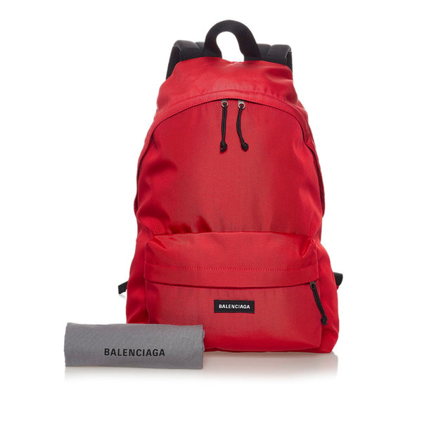 バレンシアガ エクスプローラー リュック・デイパック 503221 レッド ナイロン キャンバス メンズ BALENCIAGA 【中古】