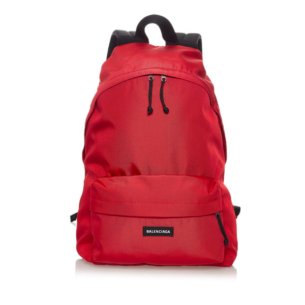 バレンシアガ エクスプローラー リュック・デイパック 503221 レッド ナイロン キャンバス メンズ BALENCIAGA 【中古】