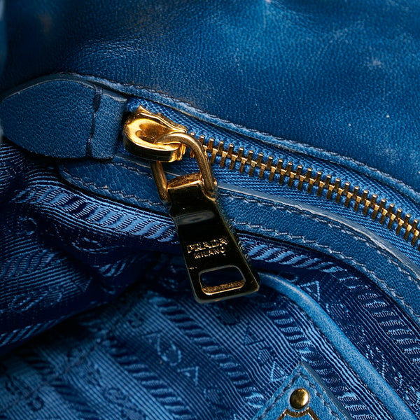 プラダ ブルー ナイロン ハンドバッグ ショルダーバッグ ２WAY レディース PRADA 【中古】