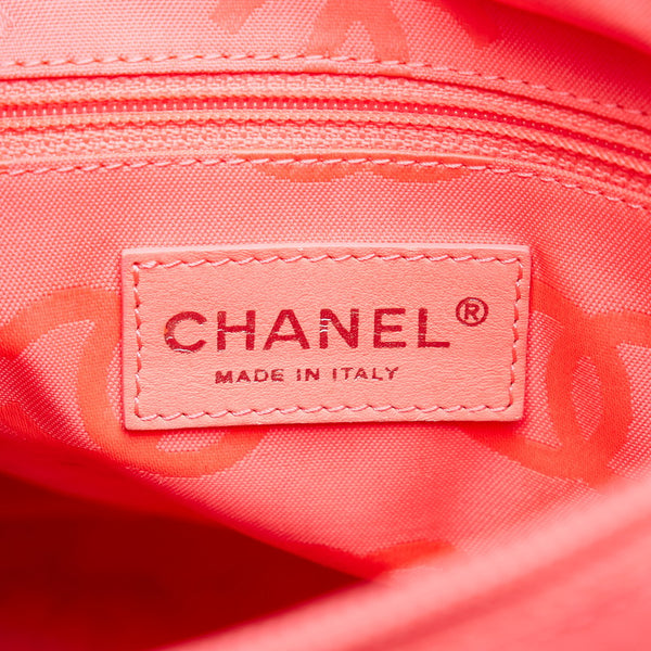 シャネル カンボンライン ココマーク ハンドバッグ ブラック ホワイト レザー レディース CHANEL 【中古】