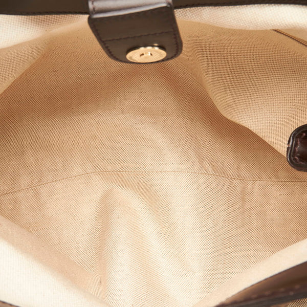 グッチ GGキャンバス スーキー トートバッグ 211944 ブラウン ベージュ キャンバス レザー レディース GUCCI 【中古】