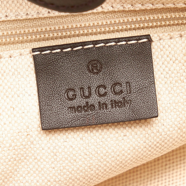 グッチ GGキャンバス スーキー トートバッグ 211944 ブラウン ベージュ キャンバス レザー レディース GUCCI 【中古】