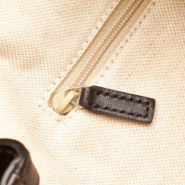 グッチ GGキャンバス スーキー トートバッグ 211944 ブラウン ベージュ キャンバス レザー レディース GUCCI 【中古】