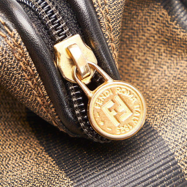 フェンディ ミニハンドバッグ ブラウン ブラック PVC レザー レディース FENDI 【中古】