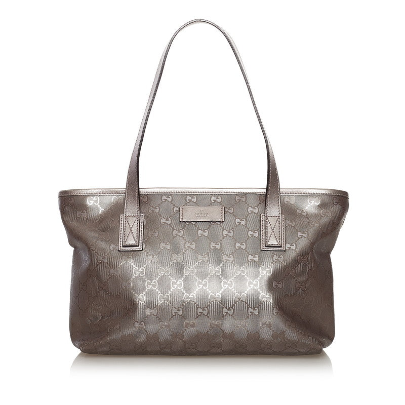 グッチ GGインプリメ トートバッグ 211138 メタリックピンク PVC レザー レディース GUCCI 【中古】