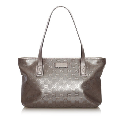 グッチ GGインプリメ トートバッグ 211138 メタリックピンク PVC レザー レディース GUCCI 【中古】