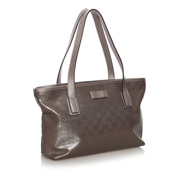 グッチ GGインプリメ トートバッグ 211138 メタリックピンク PVC レザー レディース GUCCI 【中古】