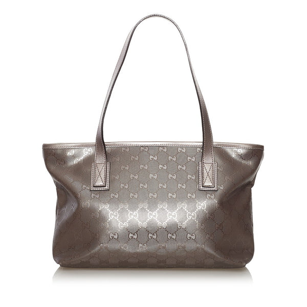 グッチ GGインプリメ トートバッグ 211138 メタリックピンク PVC レザー レディース GUCCI 【中古】