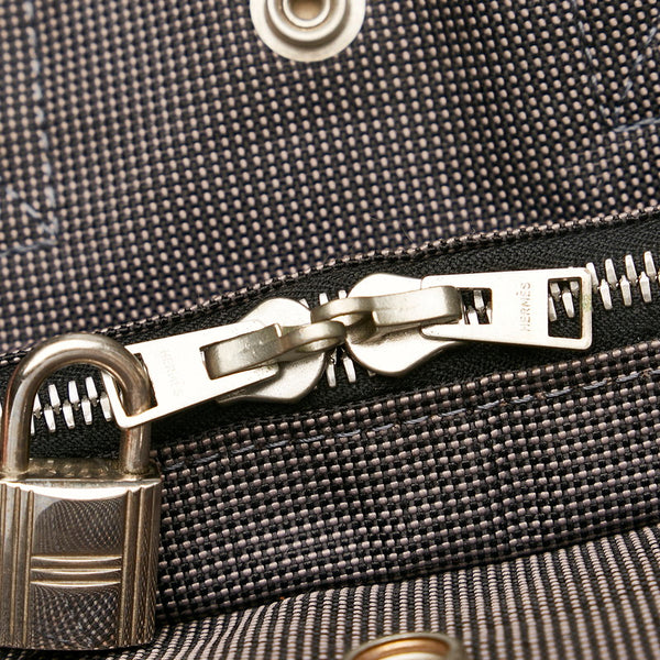 エルメス エールラインPM ハンドバッグ トートバッグ グレー キャンバス レディース HERMES 【中古】