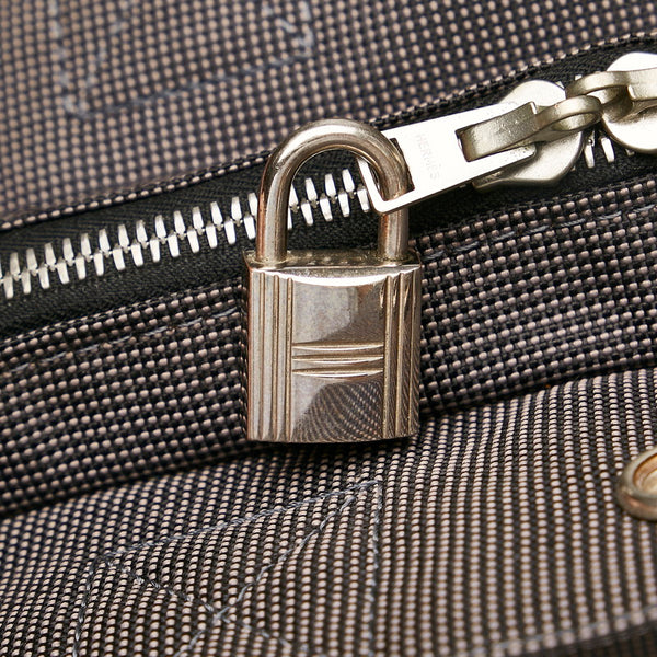 エルメス エールラインPM ハンドバッグ トートバッグ グレー キャンバス レディース HERMES 【中古】