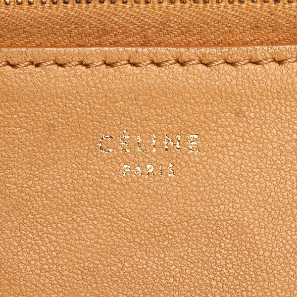 セリーヌ バイカラー クラッチバッグ ブラウン ブラック レザー レディース CELINE 【中古】