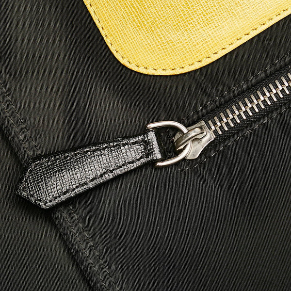 フェンディ モンスター トートバッグ 7VA245 ブラック ナイロン レザー メンズ FENDI 【中古】