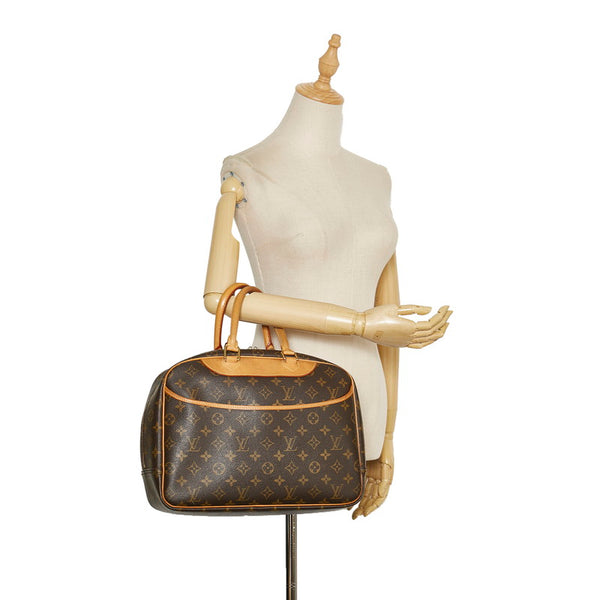 ルイ ヴィトン モノグラム ドーヴィル ハンドバッグ M47270 ブラウン PVC レザー レディース LOUIS VUITTON 【中古】