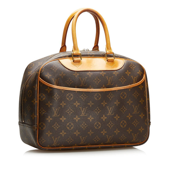 ルイ ヴィトン モノグラム ドーヴィル ハンドバッグ M47270 ブラウン PVC レザー レディース LOUIS VUITTON 【中古】