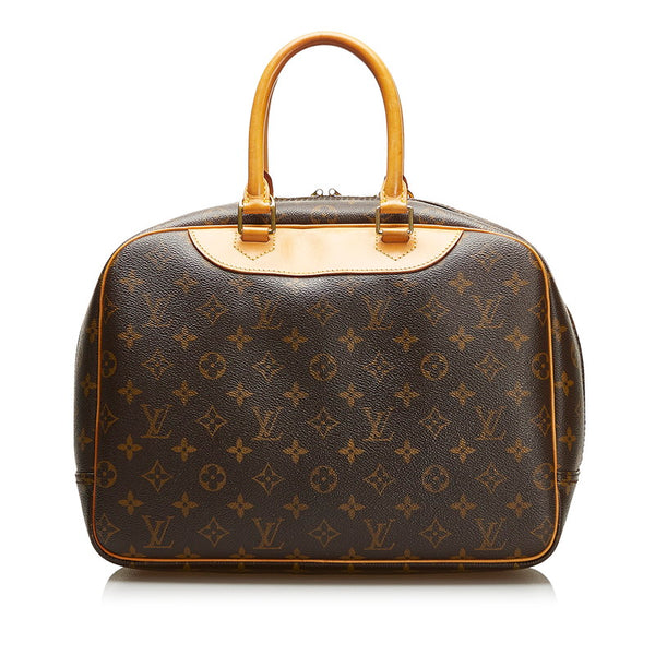 ルイ ヴィトン モノグラム ドーヴィル ハンドバッグ M47270 ブラウン PVC レザー レディース LOUIS VUITTON 【中古】