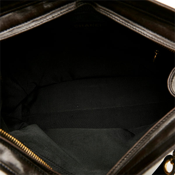 シャネル ココマーク トートバッグ ショルダーバッグ ブラック ゴールド ラムスキン レディース CHANEL 【中古】