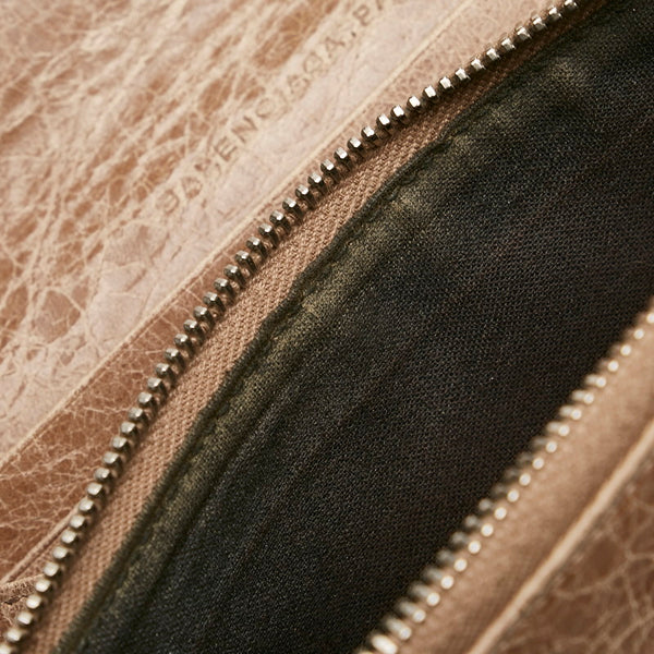 バレンシアガ ジャイアントマネー 長財布 233599 ベージュ レザー レディース BALENCIAGA 【中古】