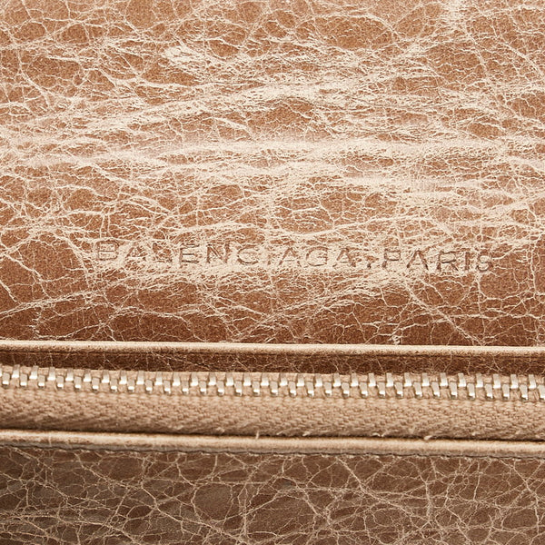 バレンシアガ ジャイアントマネー 長財布 233599 ベージュ レザー レディース BALENCIAGA 【中古】