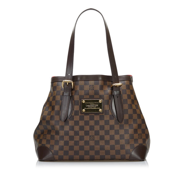 ルイ ヴィトン ダミエ ハムステッドMM ハンドバッグ トートバッグ N51204 ブラウン PVC レザー レディース LOUIS VUITTON 【中古】