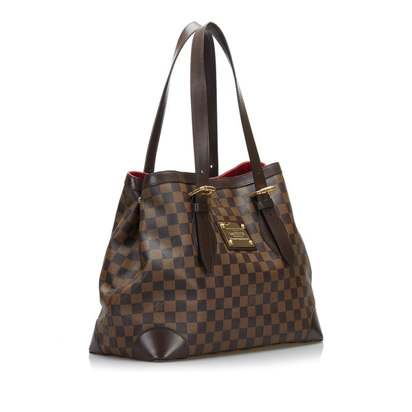 ルイ ヴィトン ダミエ ハムステッドMM ハンドバッグ トートバッグ N51204 ブラウン PVC レザー レディース LOUIS VUITTON 【中古】
