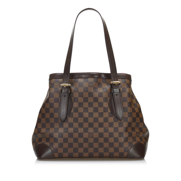 ルイ ヴィトン ダミエ ハムステッドMM ハンドバッグ トートバッグ N51204 ブラウン PVC レザー レディース LOUIS VUITTON 【中古】