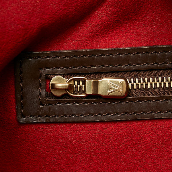 ルイ ヴィトン ダミエ ハムステッドMM ハンドバッグ トートバッグ N51204 ブラウン PVC レザー レディース LOUIS VUITTON 【中古】
