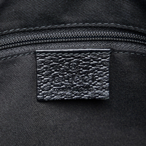 グッチ GGキャンバス ハンドバッグ トートバッグ 121023 ブラック キャンバス レザー レディース GUCCI 【中古】