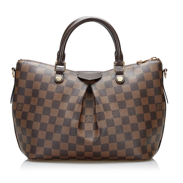 ルイ ヴィトン ダミエ シエナPM ハンドバッグ ショルダーバッグ 2WAY N41545 ブラウン PVC レザー レディース LOUIS VUITTON 【中古】