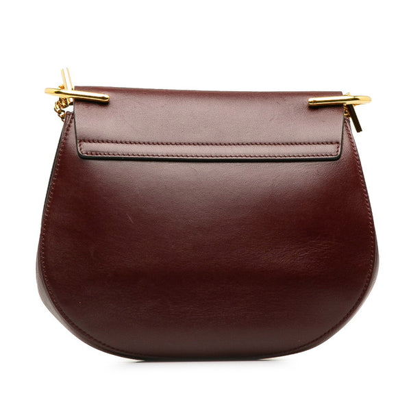 クロエ ドリュー チェーン ショルダーバッグ ブルー ブラウン レザー スウェード レディース Chloe 【中古】