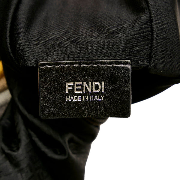 フェンディ 斜め掛け ショルダーバッグ ブラック ナイロン レザー レディース FENDI 【中古】